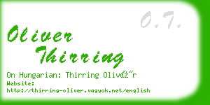 oliver thirring business card